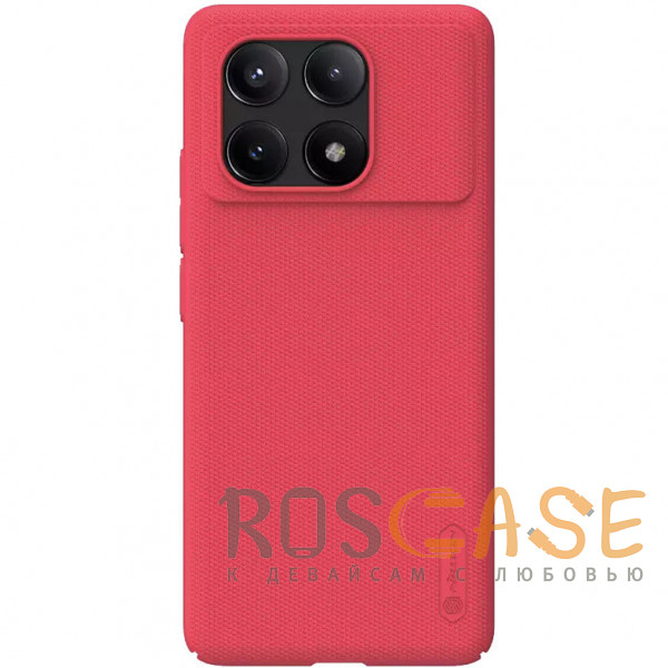 Фото Красный Nillkin Super Frosted Shield | Матовый пластиковый чехол для Xiaomi Poco X6 Pro 5G