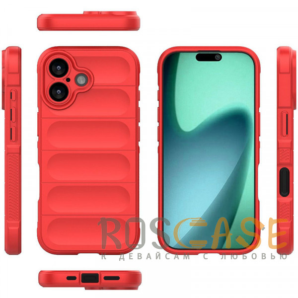 Фото Красный Flex Silicone | Противоударный чехол для iPhone 17 с защитой камеры и микрофиброй