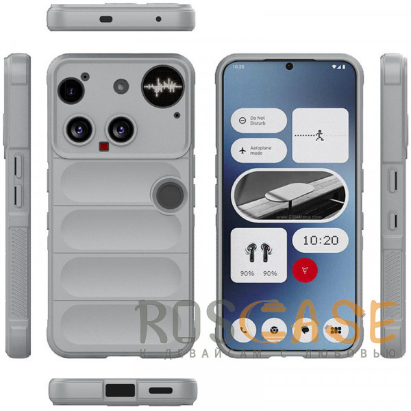 Фото Серый Flex Silicone | Противоударный чехол для Nothing Phone 3 с защитой камеры и микрофиброй