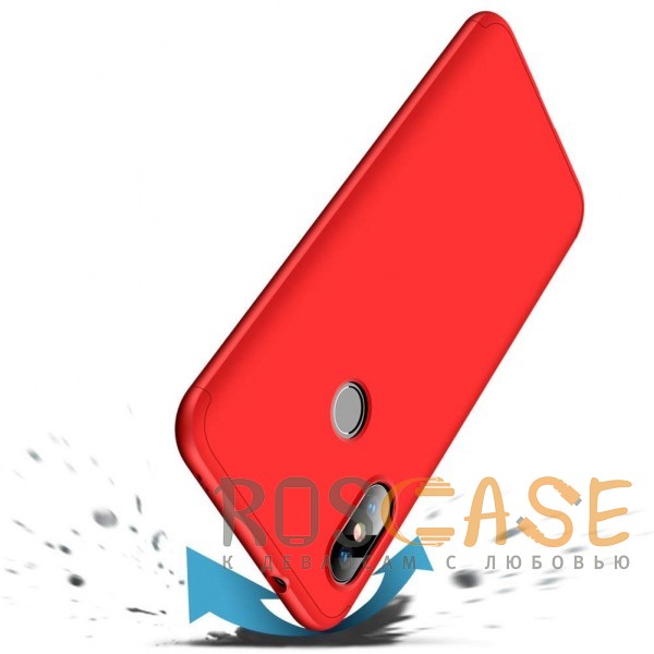 Фото Красный GKK LikGus 360° | Двухсторонний чехол для Xiaomi Mi A2 Lite / Xiaomi Redmi 6 Pro с защитными вставками