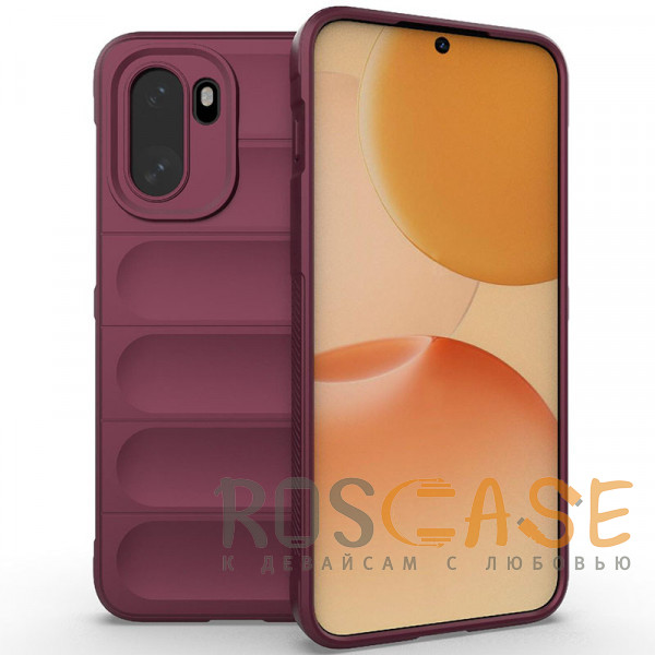 Фото Бордовый Flex Silicone | Противоударный чехол для OnePlus 15R / Ace 6 / 6T 5G с защитой камеры и микрофиброй