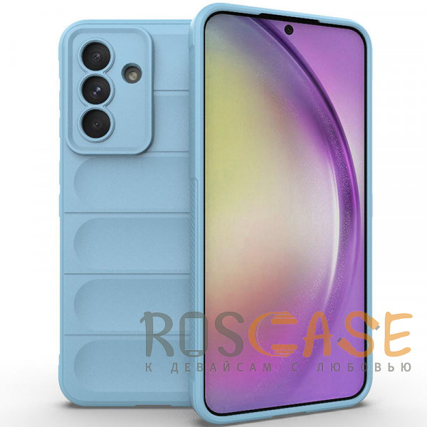 Фото Голубой Flex Silicone | Противоударный чехол для Samsung Galaxy A56 / A36 5G с защитой камеры и микрофиброй