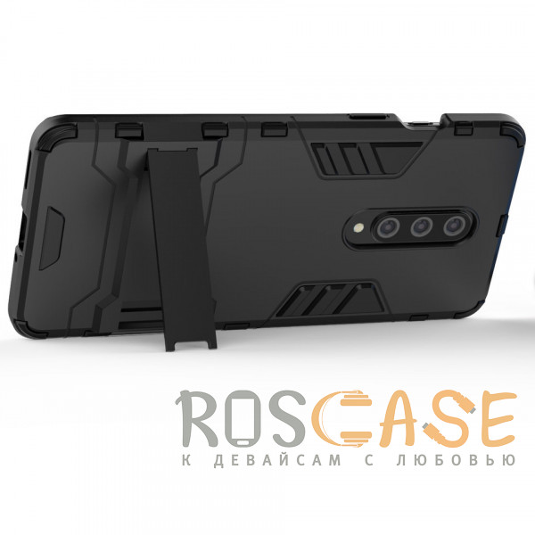 Изображение Черный Transformer | Противоударный чехол-подставка для OnePlus 8 с мощной защитой корпуса