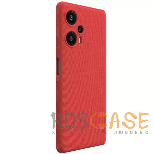 Фотография Красный Nillkin Super Frosted Shield Pro | Матовый пластиковый чехол для Xiaomi Redmi Note 12 Turbo / Poco F5