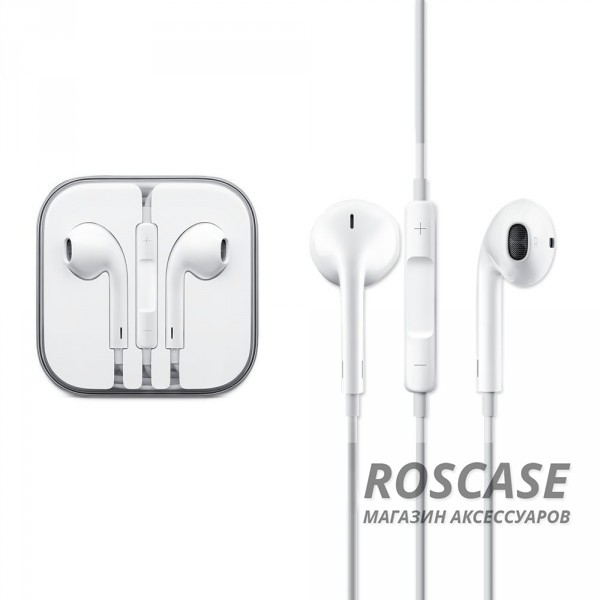 Фото Белый Наушники Apple EarPods с пультом дистанционного управления и микрофоном (Original)