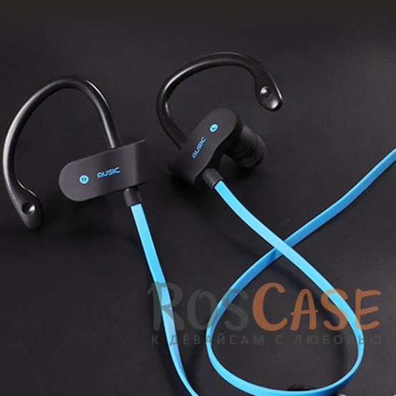 Фотография Синий Bluetooth наушники с заушинами и гарнитурой StyleSport