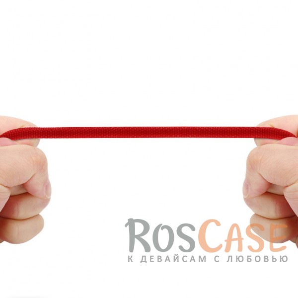 Фотография Красный Дата кабель Type-C с фиберной обмоткой Earldom (1m)