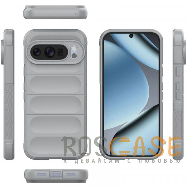 Фото Серый Flex Silicone | Противоударный чехол для Google Pixel 10 / 10 Pro с защитой камеры и микрофиброй