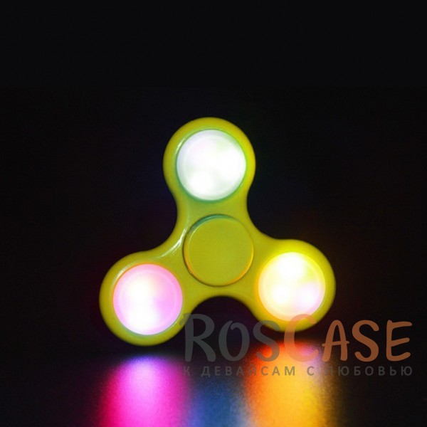 Фото Желтый Игрушка-антистресс светящийся спиннер LED Fidget Hand Spinner