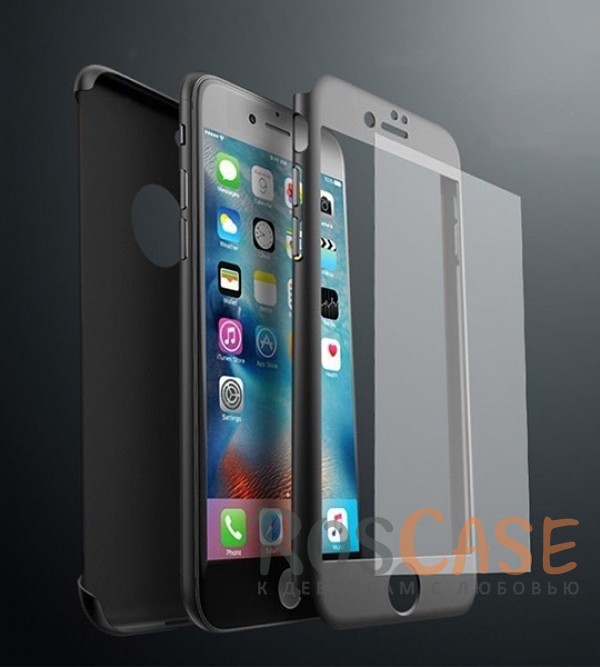 Фото Черный iPaky 360° | Комплект чехол + стекло для Apple iPhone 7 plus / 8 plus (5.5") (полная защита корпуса и экрана)