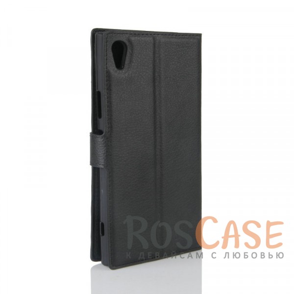 Фотография Черный Wallet | Кожаный чехол-кошелек с внутренними карманами для Sony Xperia XA1 / XA1 Dual