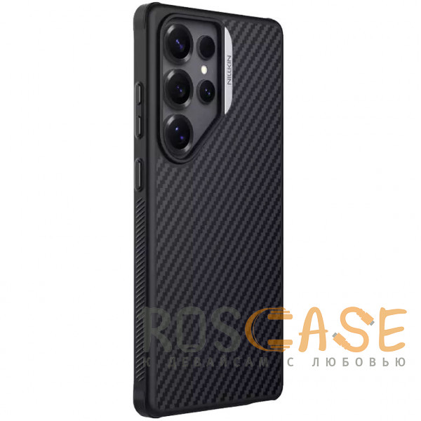 Фотография Серебряный Nillkin Synthetic Fiber Magnetic | Чехол с карбоновой текстурой для Samsung Galaxy S25 Ultra с поддержкой Magsafe