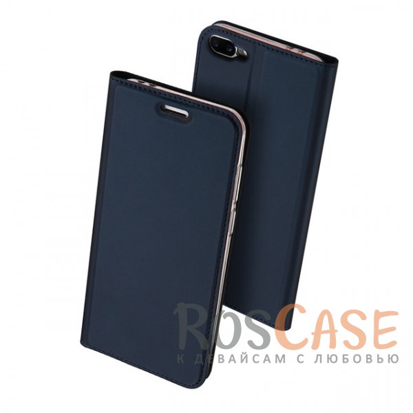 

Классический чехол книжка с функцией подставки и картхолдером для Asus Zenfone 4 Max (ZC554KL) (Синий)