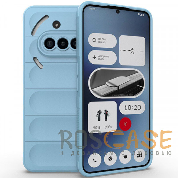 Фото Голубой Flex Silicone | Противоударный чехол для Nothing Phone 3a с защитой камеры и микрофиброй