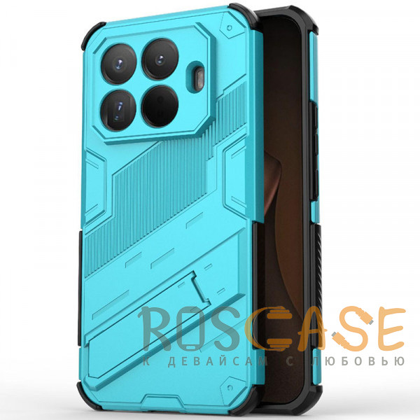 Фото Голубой Megatron | Противоударный чехол-подставка для Xiaomi Mi 15T Pro с защитой камеры