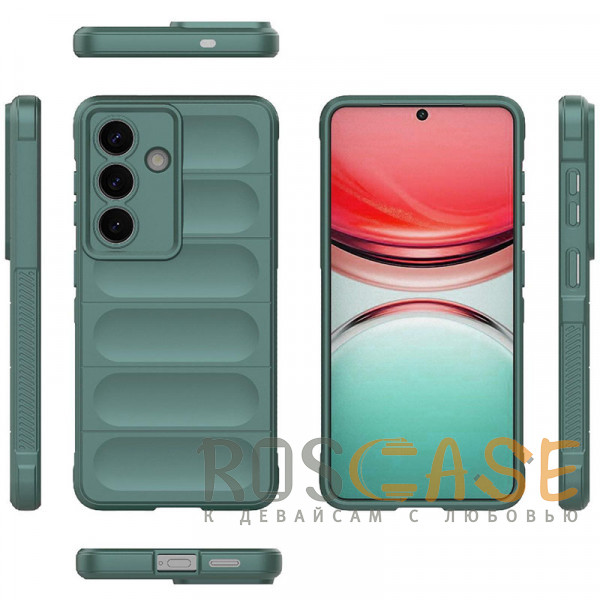 Фото Зеленый Flex Silicone | Противоударный чехол для Samsung Galaxy S26 с защитой камеры и микрофиброй