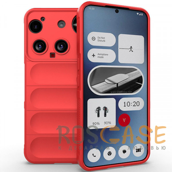 Фото Красный Flex Silicone | Противоударный чехол для Nothing Phone 3 с защитой камеры и микрофиброй