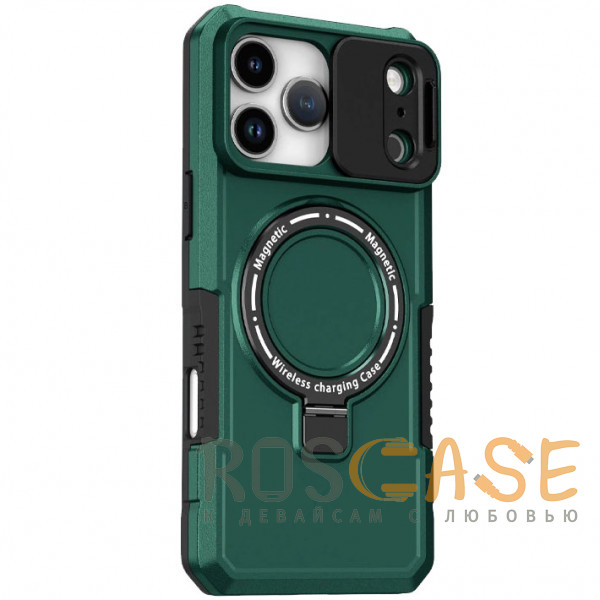 Изображение Темно-зеленый CamShield MagSafe | Противоударный чехол для iPhone 17 Pro Max со шторкой для камеры