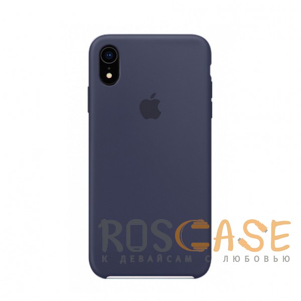 Фотография Тёмно-синий Чехол Silicone Case для iPhone XR