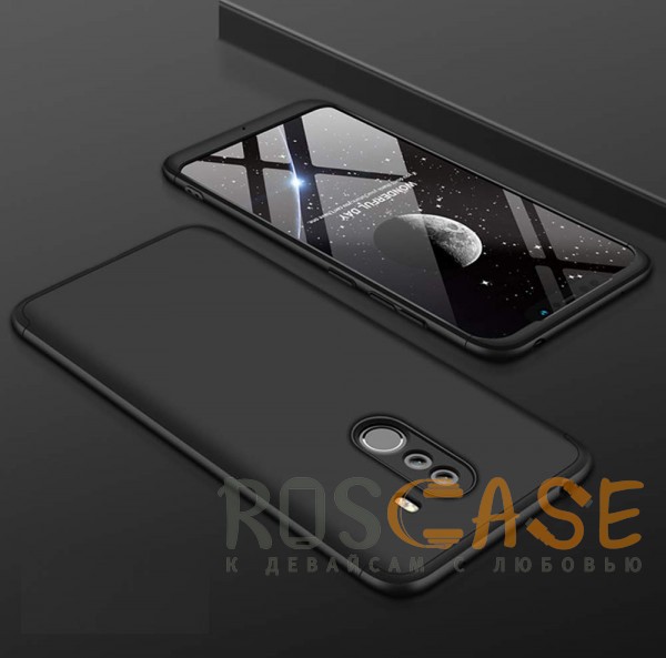 Фотография Черный GKK LikGus 360° | Двухсторонний чехол для Xiaomi Pocophone F1 с защитными вставками