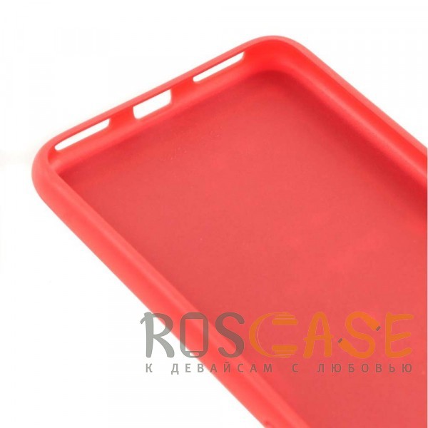 Фотография Красный Label Textile | Ультратонкий чехол для Xiaomi Redmi 5 Plus / Redmi Note 5 (Single Camera) с текстильным покрытием