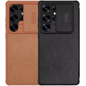 Nillkin Qin PRO | Чехол-книжка из Premium экокожи с защитой камеры для Samsung Galaxy S25 Ultra