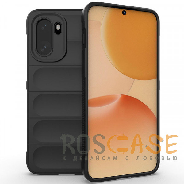 Фото Черный Flex Silicone | Противоударный чехол для OnePlus 15R / Ace 6 / 6T 5G с защитой камеры и микрофиброй