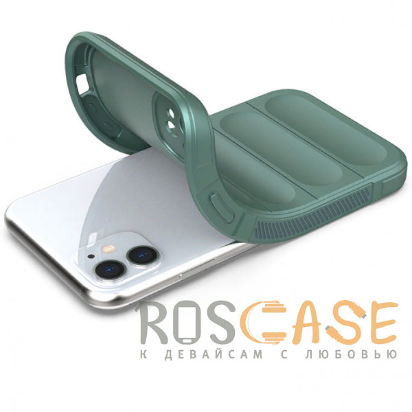 Фотография Зеленый Flex Silicone | Противоударный чехол для iPhone 11 с защитой камеры и микрофиброй
