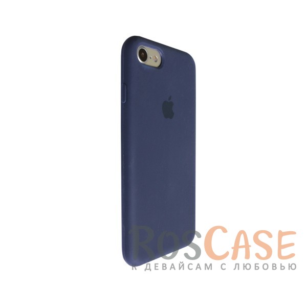 Изображение Синий / Navy Blue Оригинальный силиконовый чехол для Apple iPhone 7 (4.7") (реплика)
