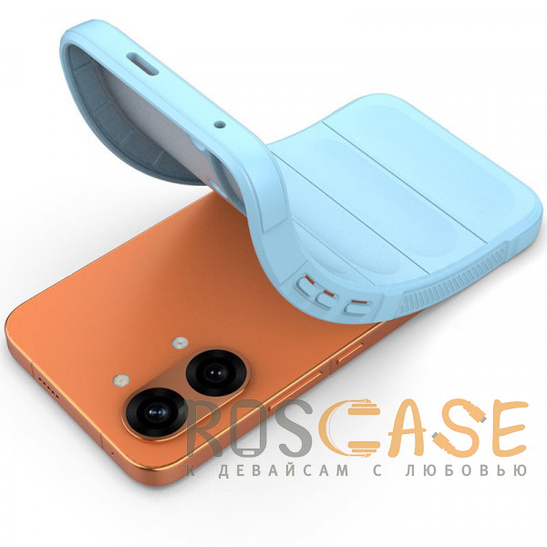 Фотография Голубой Flex Silicone | Противоударный чехол для Poco X8 Pro Max / Xiaomi Turbo 5 Max с защитой камеры и микрофиброй