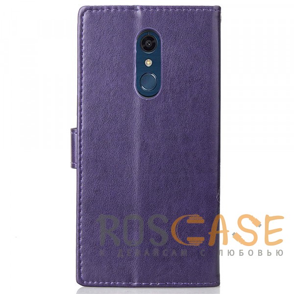 Изображение Фиолетовый Чехол-книжка с узорами на магнитной застёжке для Xiaomi Redmi 5 Plus / Note 5 (1 камера)