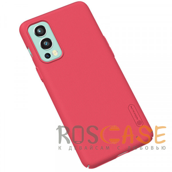 Изображение Красный Nillkin Super Frosted Shield | Матовый пластиковый чехол для OnePlus Nord 2 5G