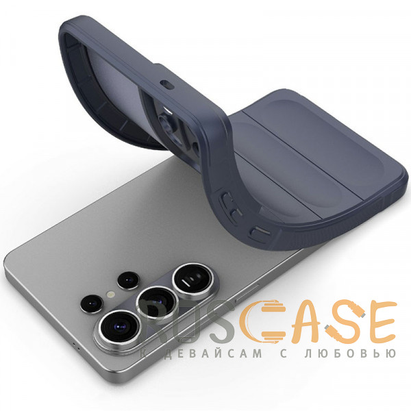 Фотография Темно-синий Flex Silicone | Противоударный чехол для Samsung Galaxy S26 Ultra с защитой камеры и микрофиброй