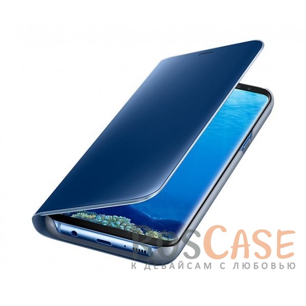 Изображение Синий Оригинальный чехол-книжка Clear View Standing Cover с прозрачной обложкой и интерактивным дисплеем для Samsung G950 Galaxy S8 (реплика)