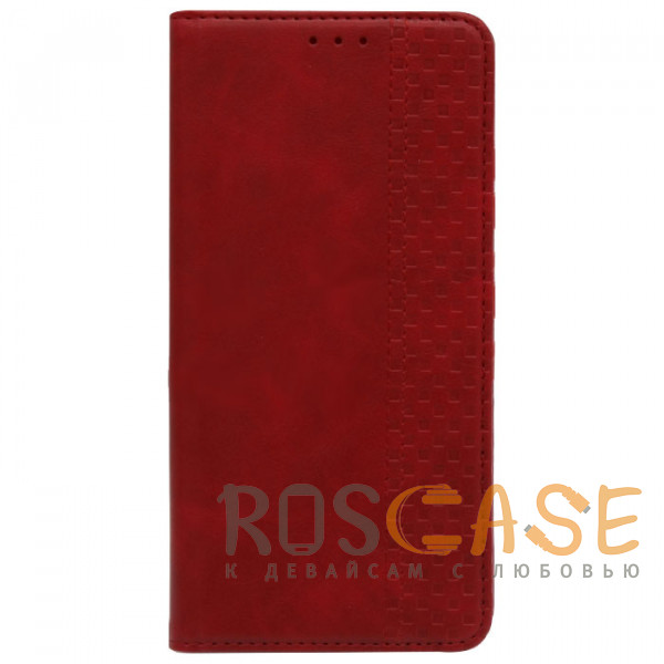 Фотография Красный Business Wallet | Кожаный чехол книжка с визитницей для iPhone 13 Mini
