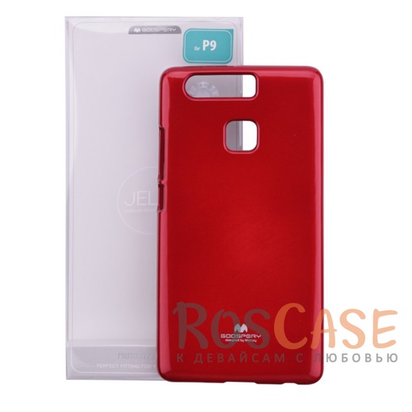 Изображение Красный Mercury Jelly Pearl Color | Яркий силиконовый чехол для для Huawei P9