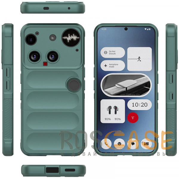 Фото Зеленый Flex Silicone | Противоударный чехол для Nothing Phone 3 с защитой камеры и микрофиброй