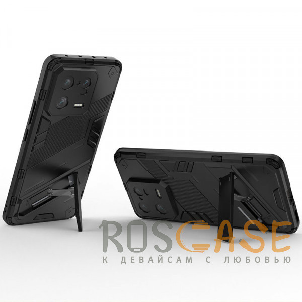 Фотография Черный Megatron | Противоударный чехол-подставка для Xiaomi Mi 13 Pro с защитой камеры