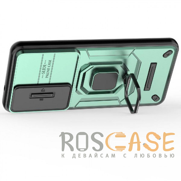 Фотография Зеленый Transformer Ring Holder | Противоударный чехол с кольцом и шторкой камеры для Samsung Galaxy S26 Plus