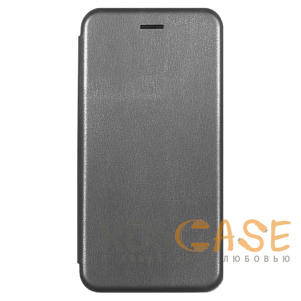 Фотография Серый Open Color | Кожаный чехол-книжка для Samsung Galaxy A72 с функцией подставки и магнитом