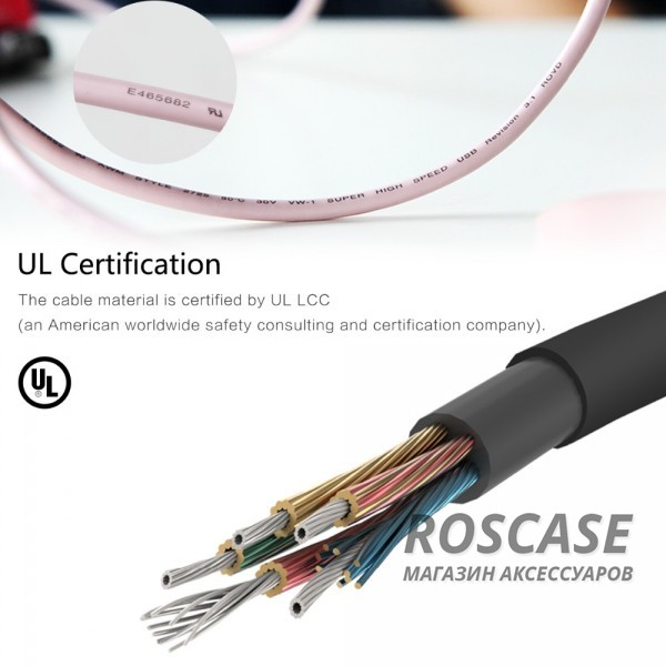 Изображение Розовый / Rose Gold Кабель ROCK USB to Type-C