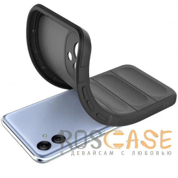 Фотография Черный Flex Silicone | Противоударный чехол для Samsung Galaxy A04e 4G с защитой камеры и микрофиброй