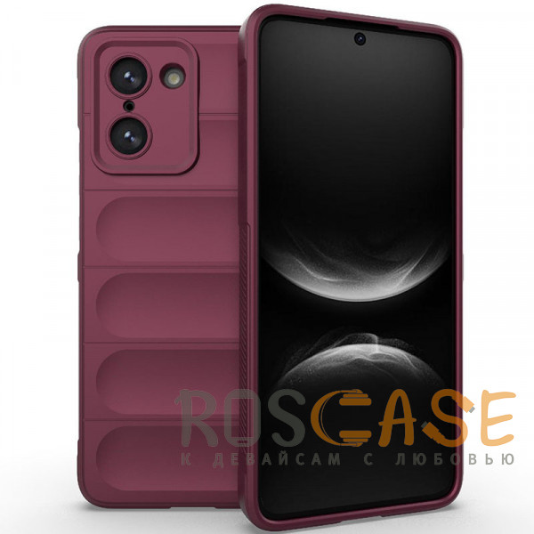 Фото Бордовый Flex Silicone | Противоударный чехол для OnePlus Nord CE 5 5G / CE5 с защитой камеры и микрофиброй