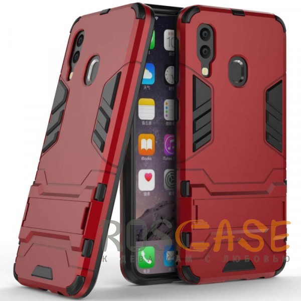 Фото Красный / Dante Red Transformer | Противоударный чехол для Samsung A405F Galaxy A40 с мощной защитой корпуса