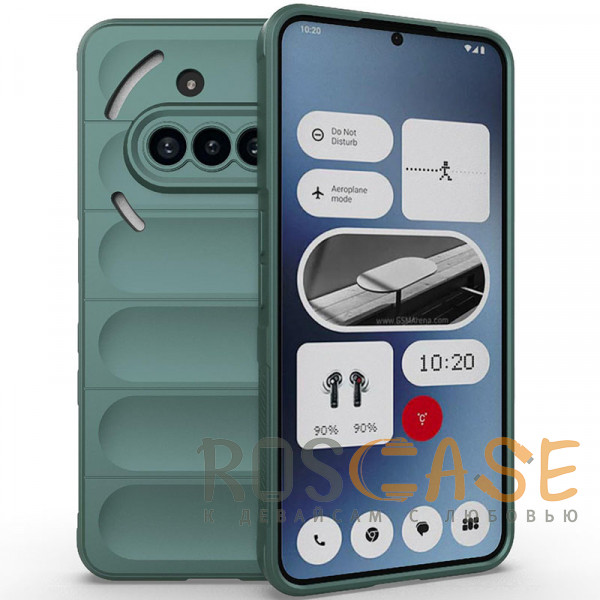 Фото Зеленый Flex Silicone | Противоударный чехол для Nothing Phone 3a с защитой камеры и микрофиброй