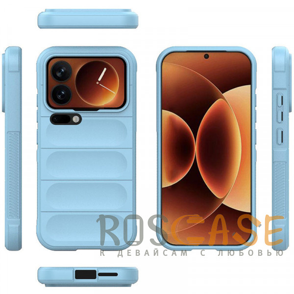 Фото Голубой Flex Silicone | Противоударный чехол для Xiaomi Mi 17 Pro с защитой камеры и микрофиброй