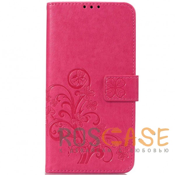 Фото Розовый Чехол-книжка с узорами на магнитной застёжке для Huawei Honor 9 Lite