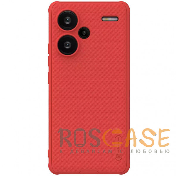 Фото Красный Nillkin Super Frosted Shield Pro | Матовый чехол из пластика и ТПУ для Xiaomi Redmi Note 13 Pro Plus