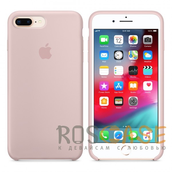 Фото Розовый песок Чехол Silicone Case для iPhone 7 Plus / 8 Plus