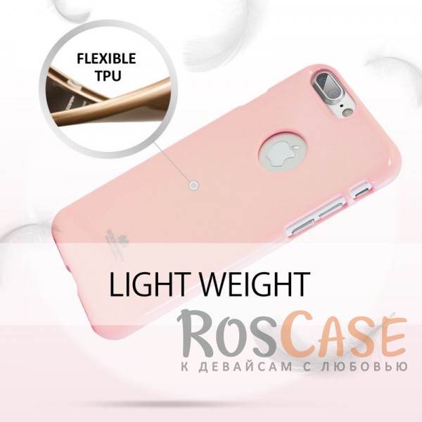 Изображение Розовый Mercury Jelly Pearl Color | Яркий силиконовый чехол для для Apple iPhone 7 plus / 8 plus (5.5")